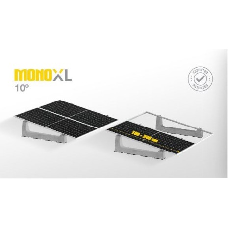 Supporto zavorra Mono-XL 1 pannello su tetto piano