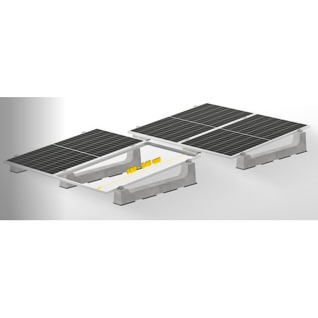 Supporto zavorra Mono-XL 1 pannello su tetto piano