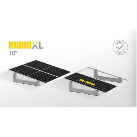 Supporto zavorra Mono-XL 2 pannelli su tetto piano