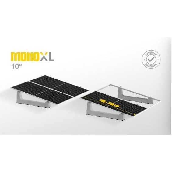 Supporto zavorra Mono-XL 2 pannelli su tetto piano
