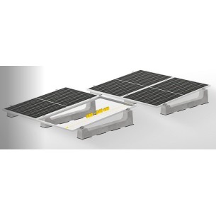 Supporto zavorra Mono-XL 3 pannelli su tetto piano