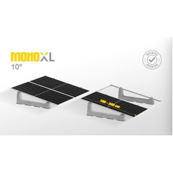 Supporto zavorra Mono-XL 5 pannelli su tetto piano