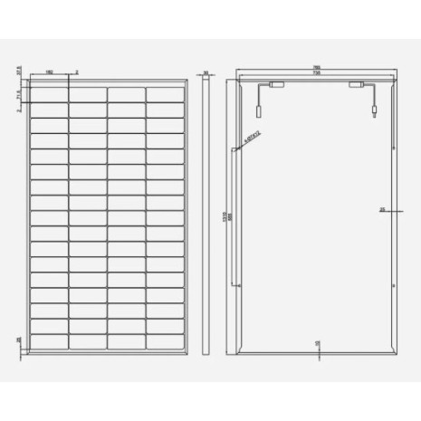210W Pannello fotovoltaico bifacciale