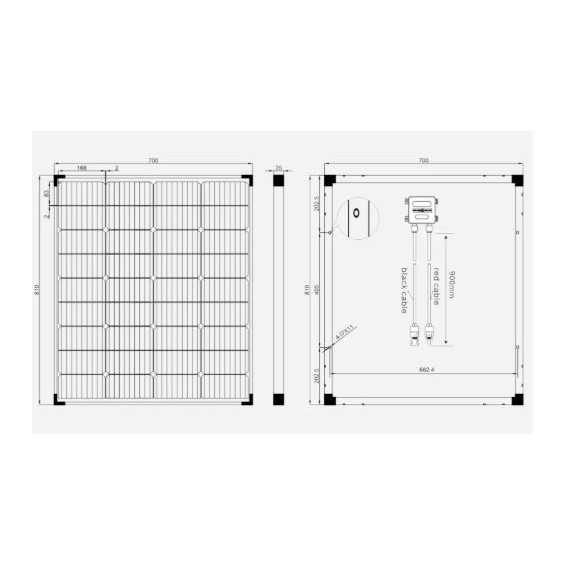 100W Pannello Fotovoltaico Monocristallino 12V 9 Busbar Enjoysolar®