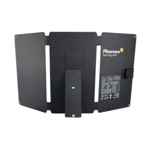 Kit Fotovoltaico Portatile Phaesun Trek King 3x10W – 30W pieghevole con USB-A e USB-C