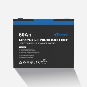 Batteria LiFePO4 50Ah 12.8V - 0,64kWh EpEver con Bluetooth | Riscaldatore integrato
