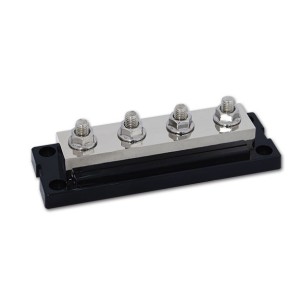 Sbarra di distribuzione 600A - 4xM8 colore nero
