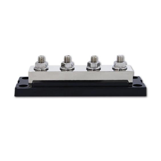 Sbarra di distribuzione 600A - 4xM8 colore nero
