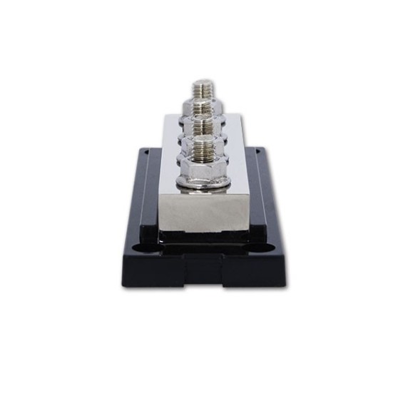 Sbarra di distribuzione 600A - 4xM8 colore nero