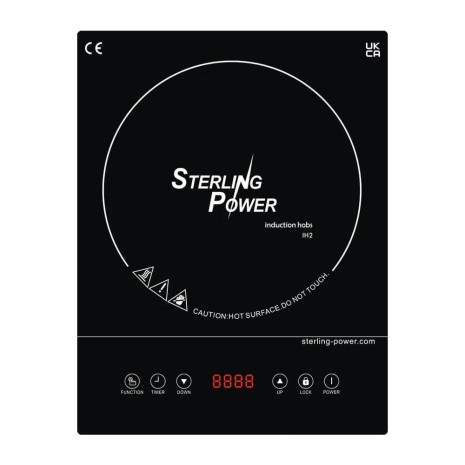 Piano induzione 2000W - 230V AC ad incasso Sterling Power