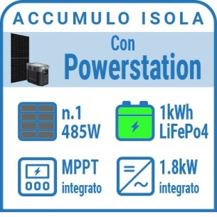 Kit solare a isola con accumulo Litio - Delta 3