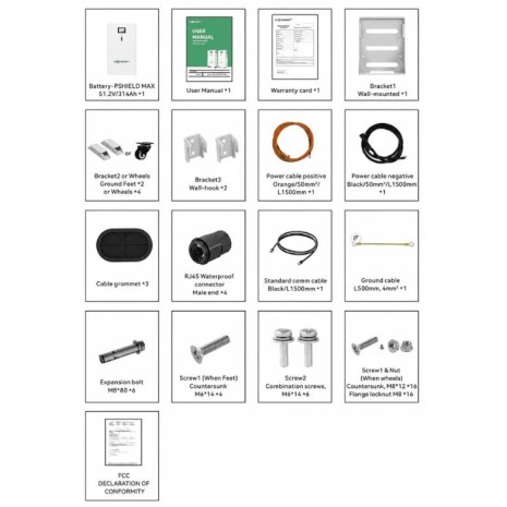 PSHIELD MAX LuxPowerTek 16kWh IP65 | Batteria LiFePO4 51,2V