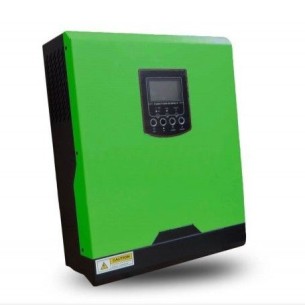 3000W/24V + reg.50A Edison Inverter Ibrido Solare Fotovoltaico onda pura | Regolatore PWM