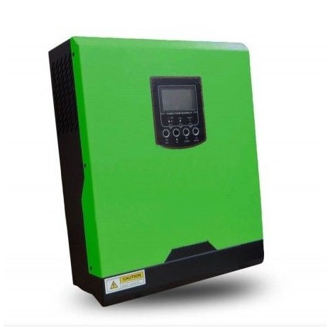3000W/24V + reg.50A Edison Inverter Ibrido Solare Fotovoltaico onda pura | Regolatore PWM