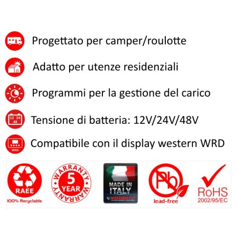 Regolatore MPPT 30A-12/24V Western Il Portale del Sole