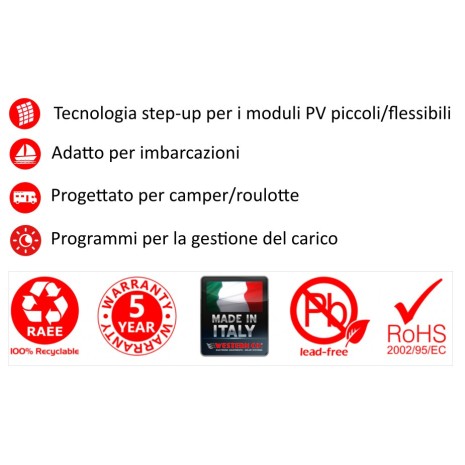 Regolatore di carica WMarine 10A MPPT Step Up