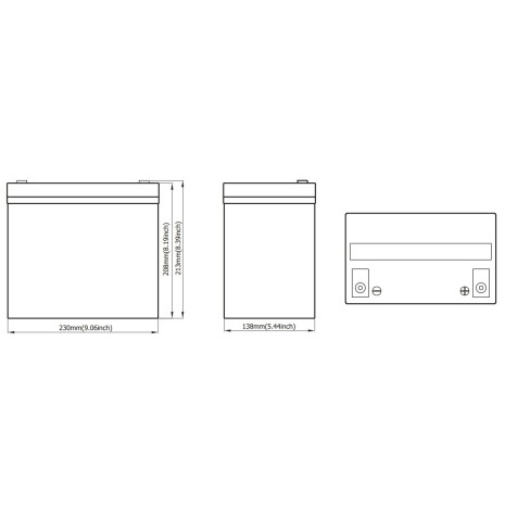 Batteria 55Ah 12V AGM